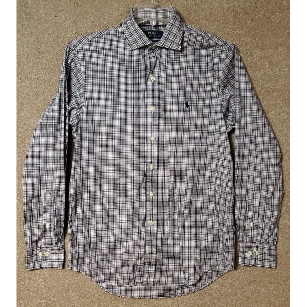 Polo Ralph Lauren Performance Mens Button Up Plaid Shirt Long Sleeve Small